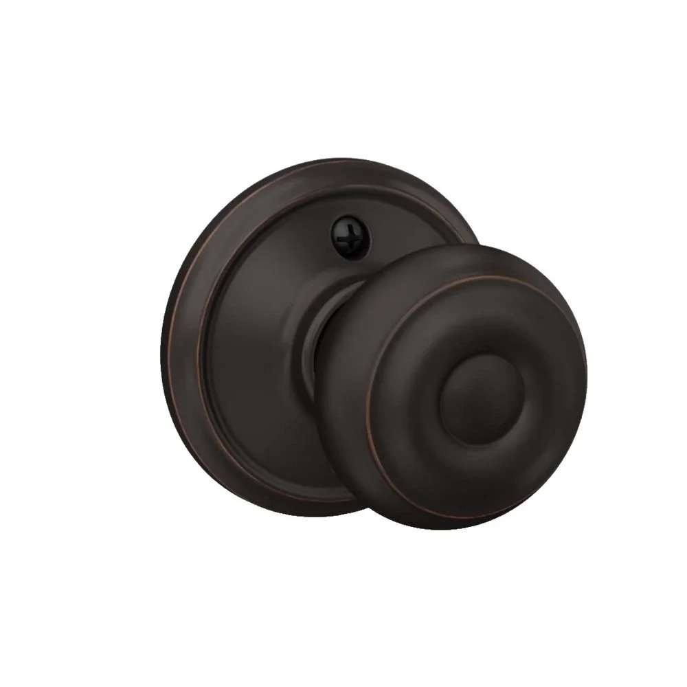Schlage Georgian Door Knob Hall & Closet Aged Bronze (Keyless Non Locking)